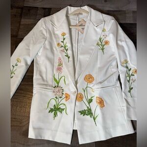 La Fuori Summer Bloom Jacket Luxury Floral Statement Resort Editorial $1025